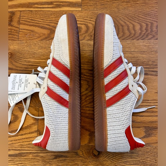 Adidas samba, crystal white preloved red, NWT, men’s size7 - Picture 10 of 12